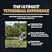 Hathaway Tetherball and Rope Set with Fillable Base – Outdoor Game for Backyard Fun, Durable Ball, Adjustable Rope, Rust-Resistant Steel Tether Ball Pole & Portable Design, Ideal for Kids and Adults