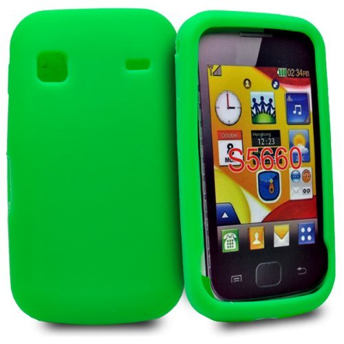Accessory Master Etui en silicone pour Samsung Galaxy Gio S5660 Vert