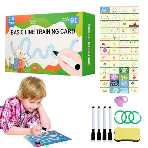 Xvilmaun Tracciare libri per bambini, pulire libri di attività,Libro di esercizi educativi per la scrittura a mano Libro di controllo della penna - Tracciare libri Giocattoli didattici in età