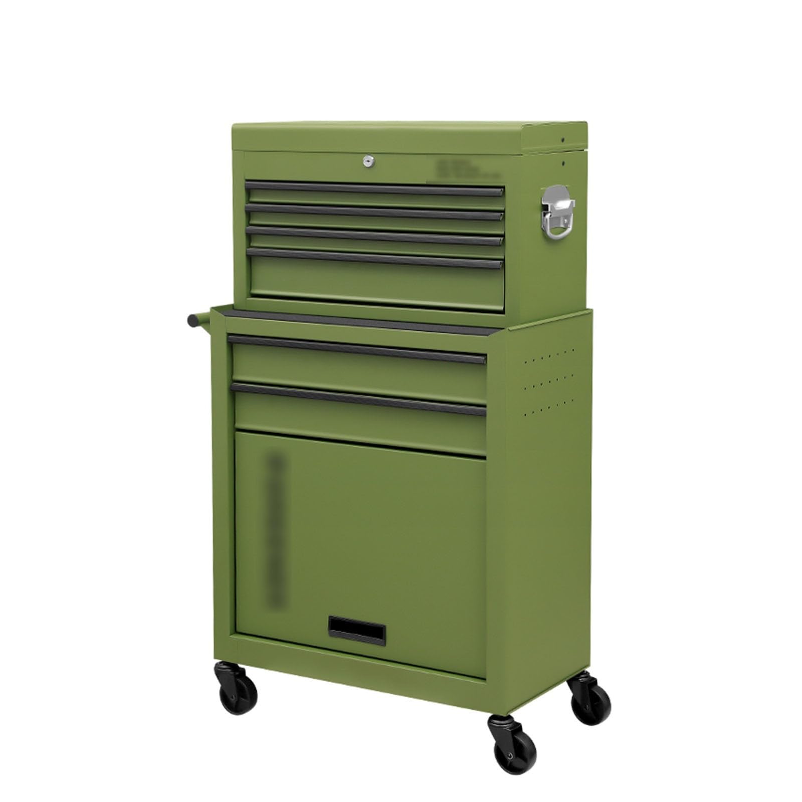 Fzl02068lm Green Tool Case 7-Drawer Rolling Tool Chest, Storage Cabinet W/Wheels, Detachable Top, Organizer Box For Garage, Warehouse & Repair Shop Storage Solution(Green)