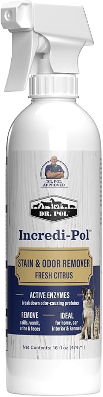 Removedor de Manchas e Odores para Cães Dr. Pol Incredi-Pol Fresh Citrus com Spray Gatilho, 473 mL