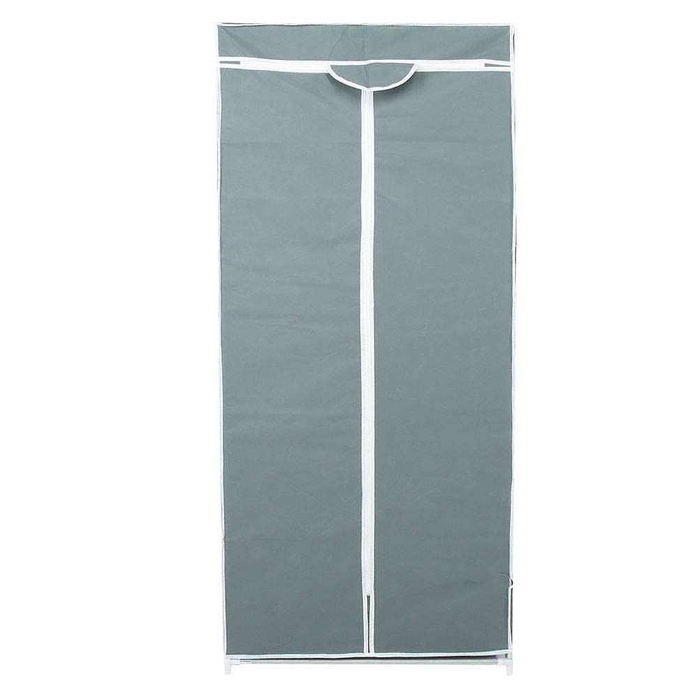 Organizzatore di stoccaggio per armadio per vestiti in tessuto non tessuto con cerniera per uso domestico (Grigio argento)