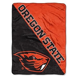 Northwest NCAA Oregon State Beavers Unisex-Adult Micro Raschel Throw Blanket, 46″ x 60″, Halftone