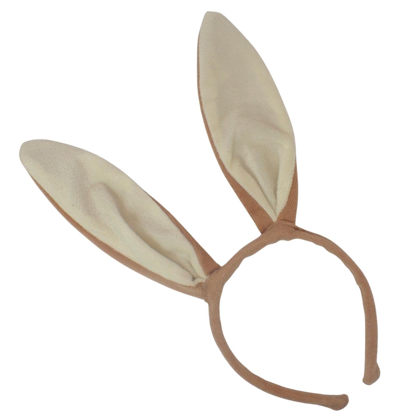 Topkids Accessories Rabbit Ears for Kids and Adults, Bunny Ears, Easter Bunny Ears, Fancy Dress, World Book Day Costumes, Easter Games, Party Dress (Brown & Cream Rabbit Ears)