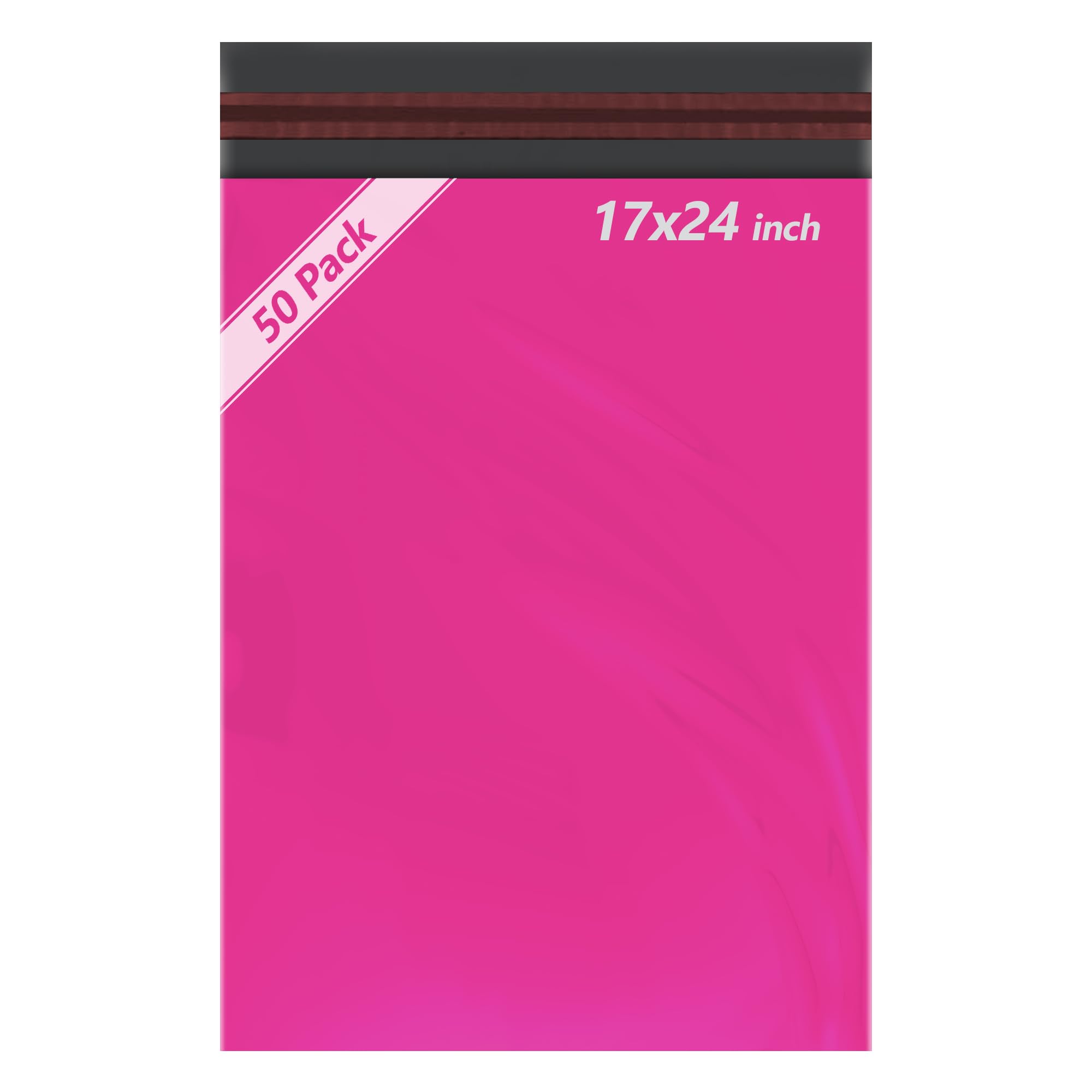 50pcs Hot Pink Parcel Bags, Postage Bags, Mailing Bags 17x24 Sizes 50 Pack Poly Postal Bags Self Seal iSOUL Large Mailing Bags Packaging Assorted Mailers Posting Shipping Post Bag Envelopes