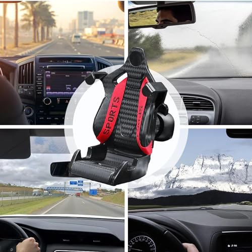 Car Seat Phone Mount - Racing Seat Car Vent Phone Mount, Car Air Vent Cellphone Stand | Clip Mount Phone Holder with 360° Rotation, Cell Phone Automobile Accessories Suitable for Most Mobile Phones