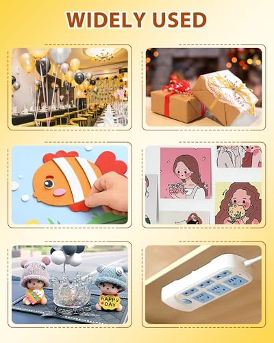 FIVEIZERO Double Sided Adhesive Dots - 1000pcs Mixed Size (0.4"、0.47"、0.59") Double Sided Balloon Tape, Heavy Duty Balloon Craft Dots, Clear Glue Points Dots for Balloons, Crafts, Wedding Decorations - Image 7