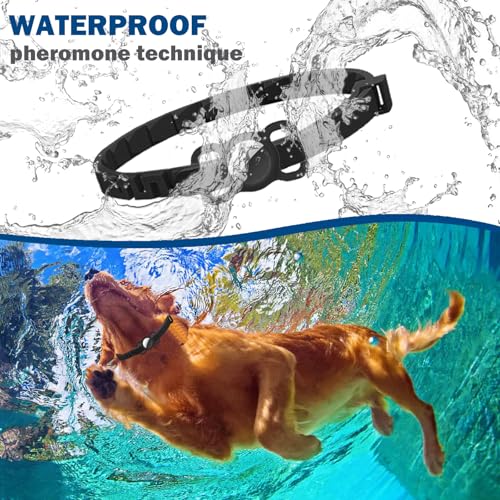 Image of 27in Calming Collar for Dogs, Calming Pheromone Collar for Dogs Lasts 30 Days (3 Collars- Airtag Holder)