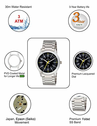 Image of Maxima Attivo Collection Analog Black Dial Men's Watch - 36592CMGI