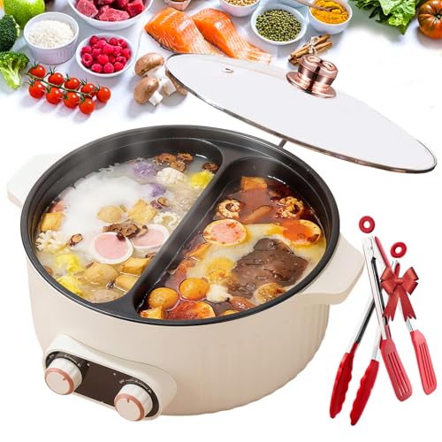 Olla multifuncional de gran capacidad de 5/6/7 L, olla caliente eléctrica de 4 rejillas, ollas Wonder todo en uno con 4 sabores, control de temperatura separado de doble cara, ahorra tiempo (2