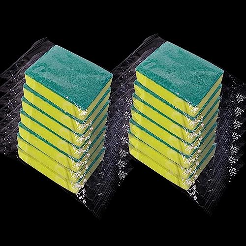 Image of 1000 Pack Individually Wrapped Sponges for Cleaning Dishes - Bulk Case of Small Mini Kitchen Scrub Non-Scratch Scrubbers