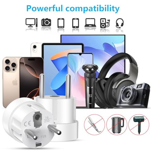 3 Stück Schweiz Reiseadapter, Deutschland auf Schweiz Stecker, DE auf Schweiz Adapter, Schweiz auf EU Reisestecker Adapter, Schweizer Reisestecker für Malediven, Ruanda, Liechtenstein