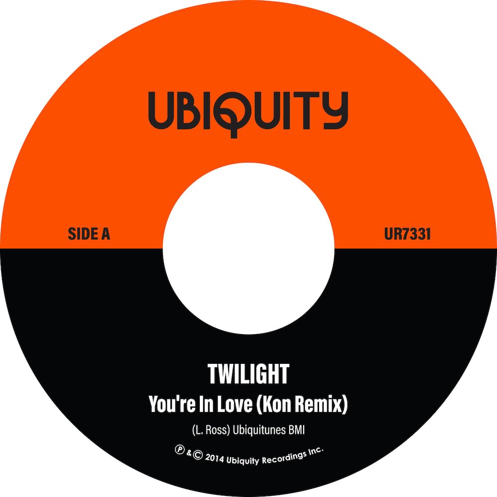 Twilight You're In Love 7"" vinyl USA Ubiquity 2023 b/w 'Kon Dub' UR73317