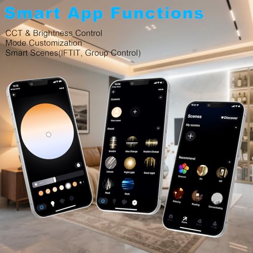 White LED Strip Lights 3000K-6500K 66ft Dimmable, Smart Strip Light Alexa Compatible, 24V WiFi Flexible Tape LED with APP & RF Remote, Cabinet Lighting Self-Adhesive for Room, Kitchen - Image 4