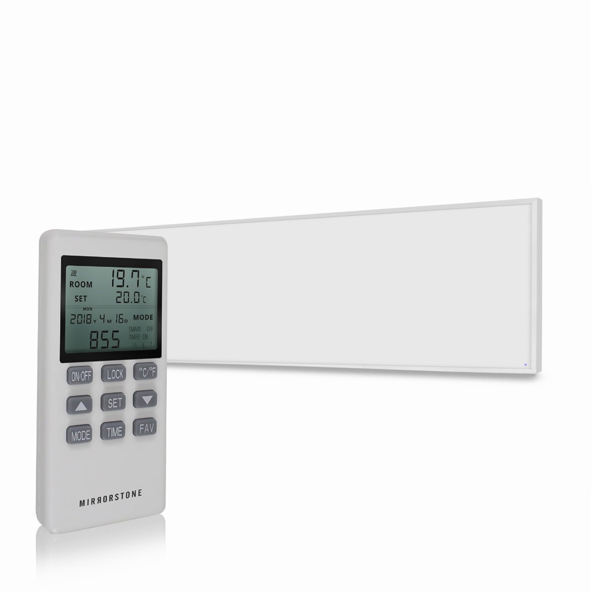Mirrorstone NXT Gen Remote Controllable Thermostat 350W UltraSlim Far Infrared Electric Panel Heater - Suspended Ceiling or Wall Mount Heater - Energy Efficient