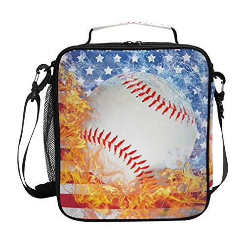 ZOEO Boys Baseball MLB Lunch Box 3D Insulated Lunch Bag Prep Kids Cooler