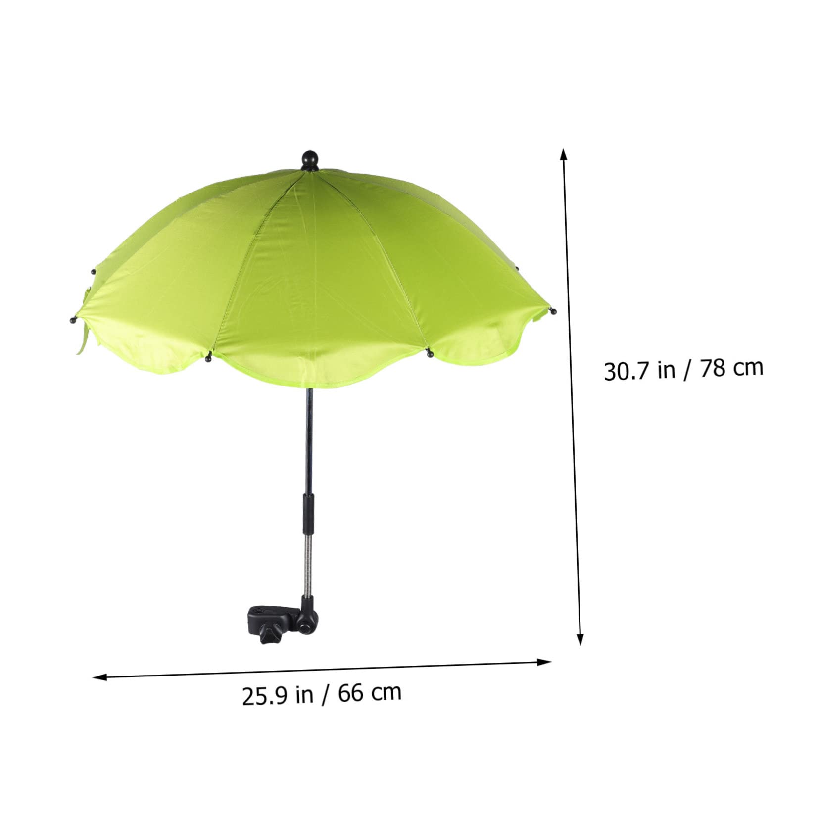 2 Piezas Paraguas De Cochecito Ultravioleta Sombrilla Clip En Parasol Cochecito Paraguas Soporte Para Paraguas Soporte De Abrazadera Para Paraguas Mini Pequeño Carro Green Paño Hoement