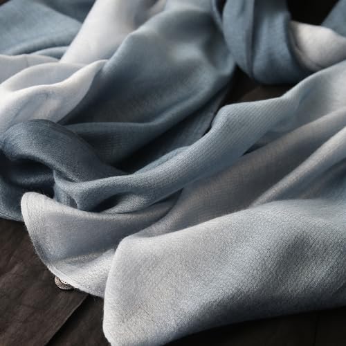 Cotton Silk Scarf Long Lightweight Scarf Elegant Soft Scarf Wraps Color Shade Scarves for Women4