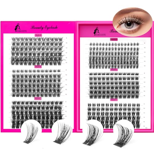 432PCS Natural Lash Clusters 6 Mixed Styles Wispy Lashes Cluster Extensions, D Curl Eyelash Clusters Natural Look, Lightweight & Comfortable Wear, Ideal for Stunning Volume & Length