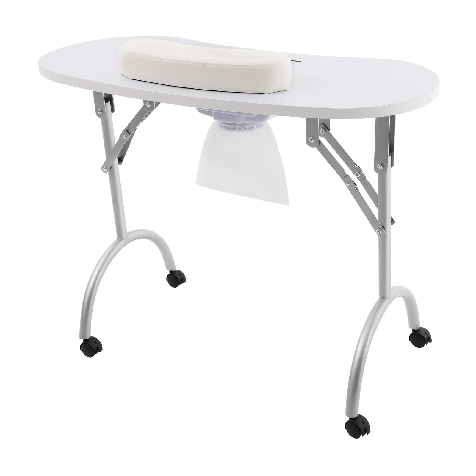 Manicure Table Nail Collector Modern estación de uñas Blanco Rectángulo | Perfecto para el estudio y el hogar, proporciona un entorno higiénico con filtro de polvo y facilita el trabajo preciso
