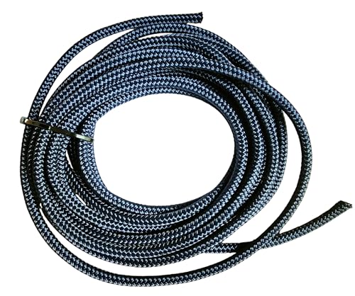 Corda in poliestere a doppia treccia, 6 mm, per vela, barca, yacht, gommoni, equitazione, multiuso, resistente alle intemperie (blu navy, 5 metri)