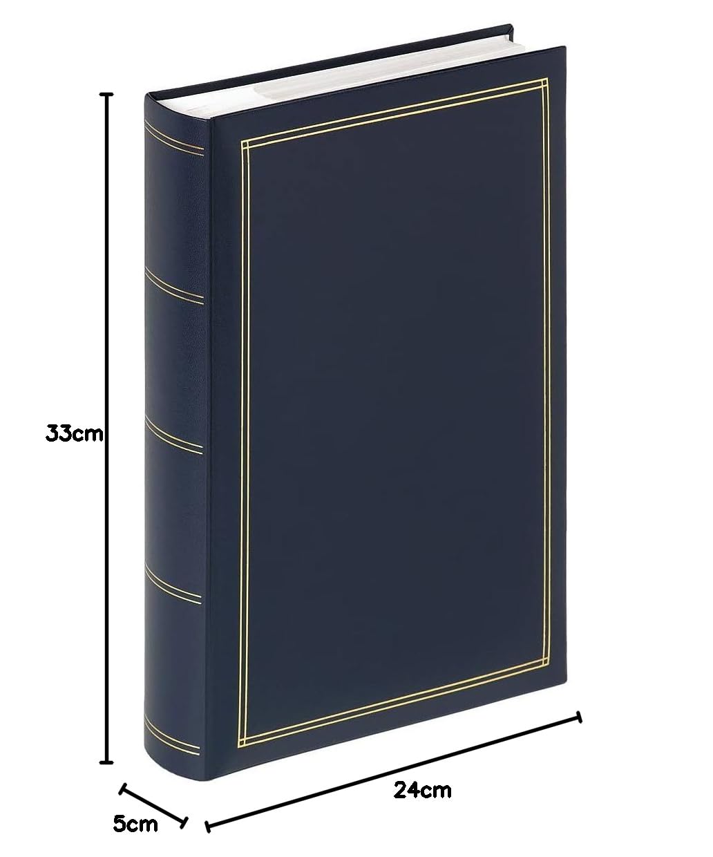 Walther Design Album Photo Bleu 300 Photos 10 x 15 cm Memo Book Simili Cuir avec gaufrage, Monza ME-140-L