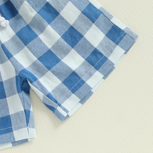 Image of Toddler Baby Boy Easter Rabbit Outfit Short Sleeve Bunny Carrot Smocked T-shirt Elastic Waist Shorts Summer Clothes