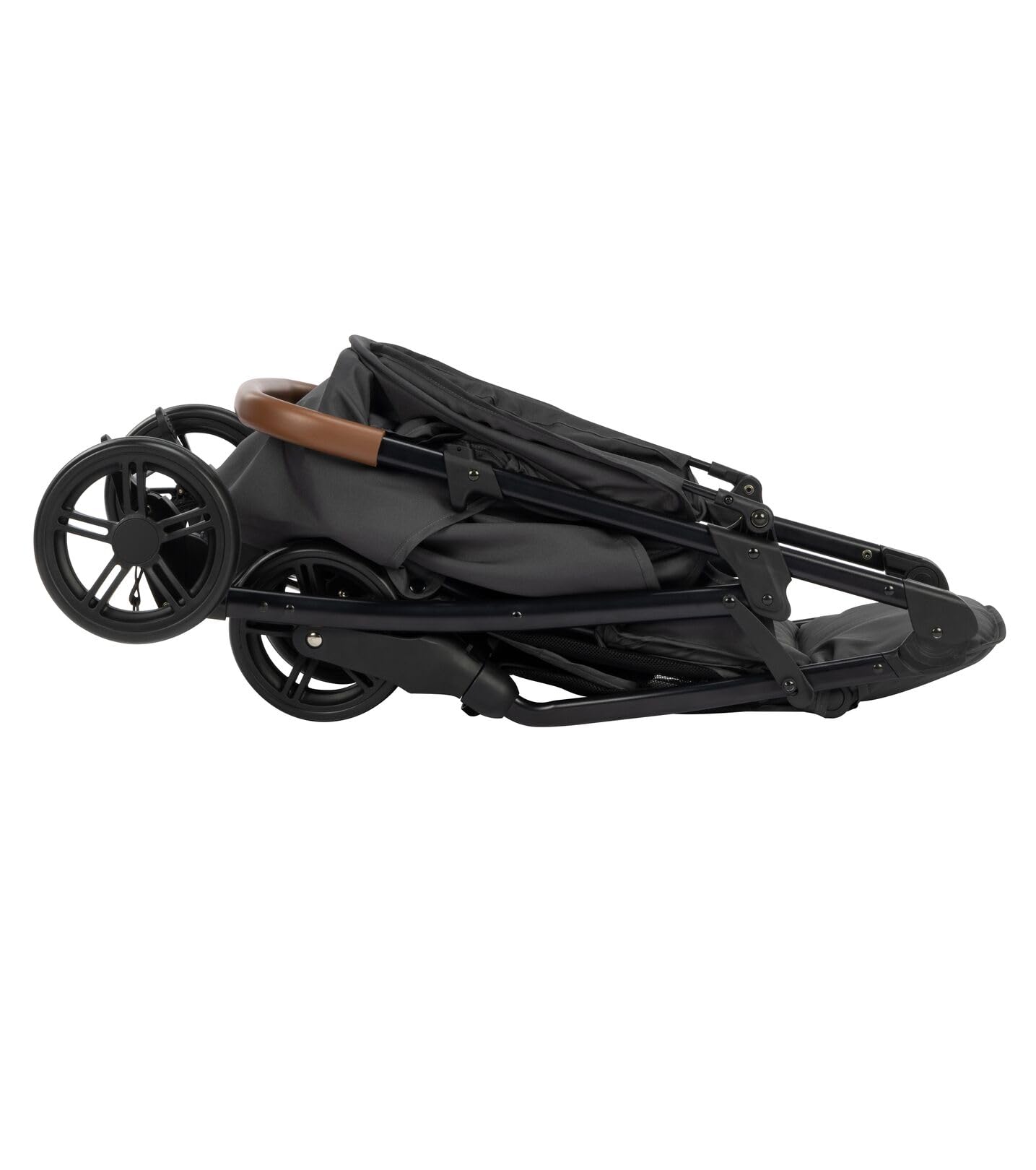 Bebeconfort Misty Duo, 2 en 1 Poussette Compacte, Panier spacieux jusqu'à 8 kg, Plateau pour la sécurité et le jeu, Poussette Pliable, 0 à 4 ans, 0-22kg, avec Siège Auto Bébé i-Size, Mineral Graphite