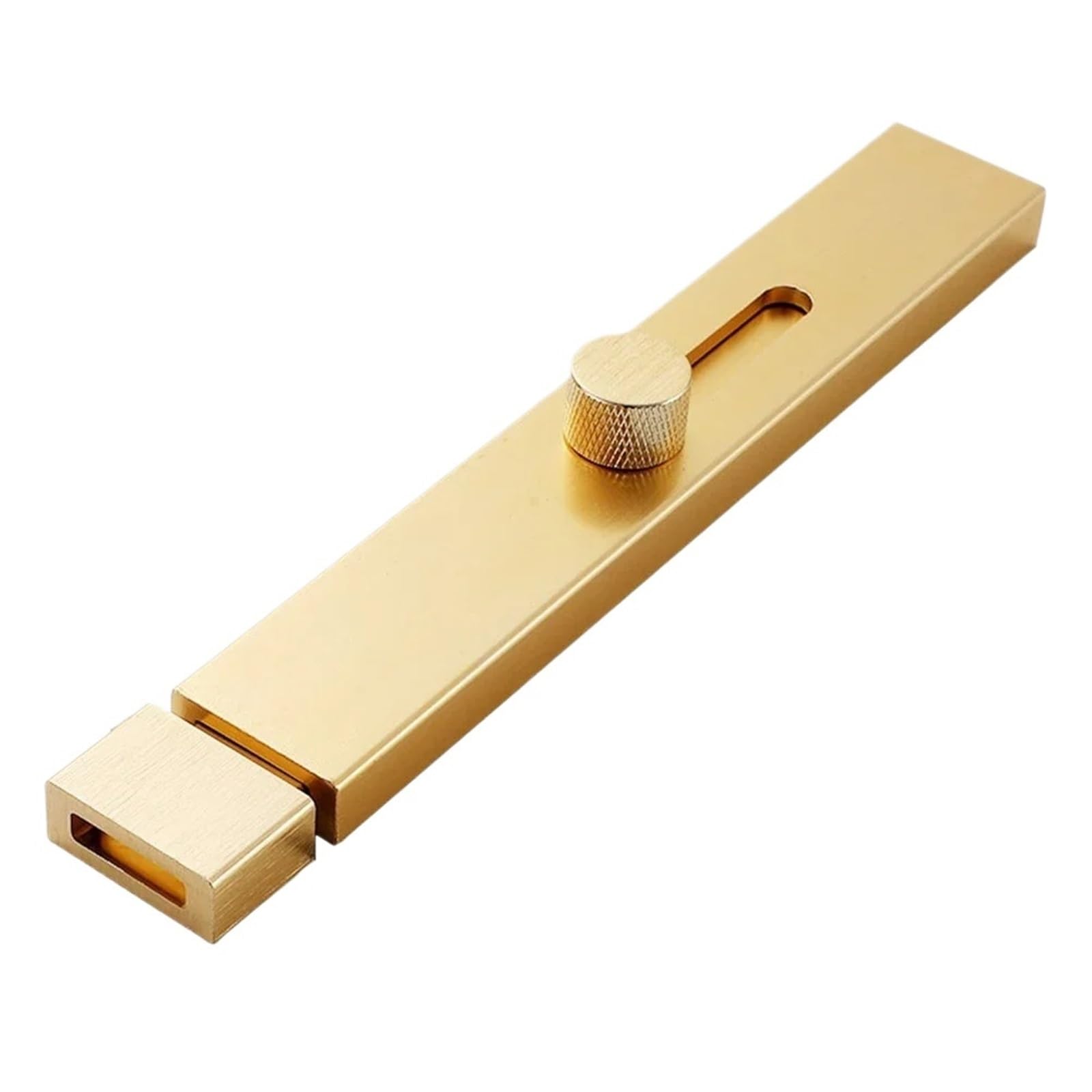 Gate Bolt Door Lock Latch Punch-Free Bolt Sliding Bolts Anti-Theft Security Aluminum Alloy Toilet Gate Hardware(Gold 200mm)