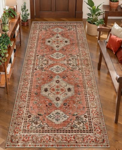 Image of Tangsoo Boho Runner Rug, 2x6 Washable Runner Rugs for Hallways, Non Slip