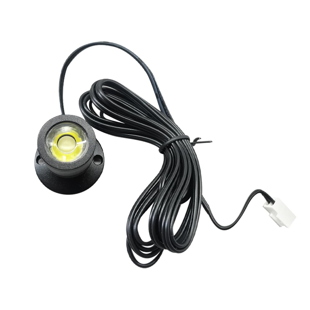 6 mini ściemnianych reflektorów LED 12 V - 1,5 W, 3000 K, ciepłe światło ze ściemniaczem, do stojaków ekspozycyjnych, czarne