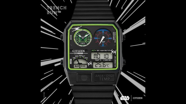 Amazon.com: Citizen Men's Star Wars Trench Run Ani-Digi, Black IP