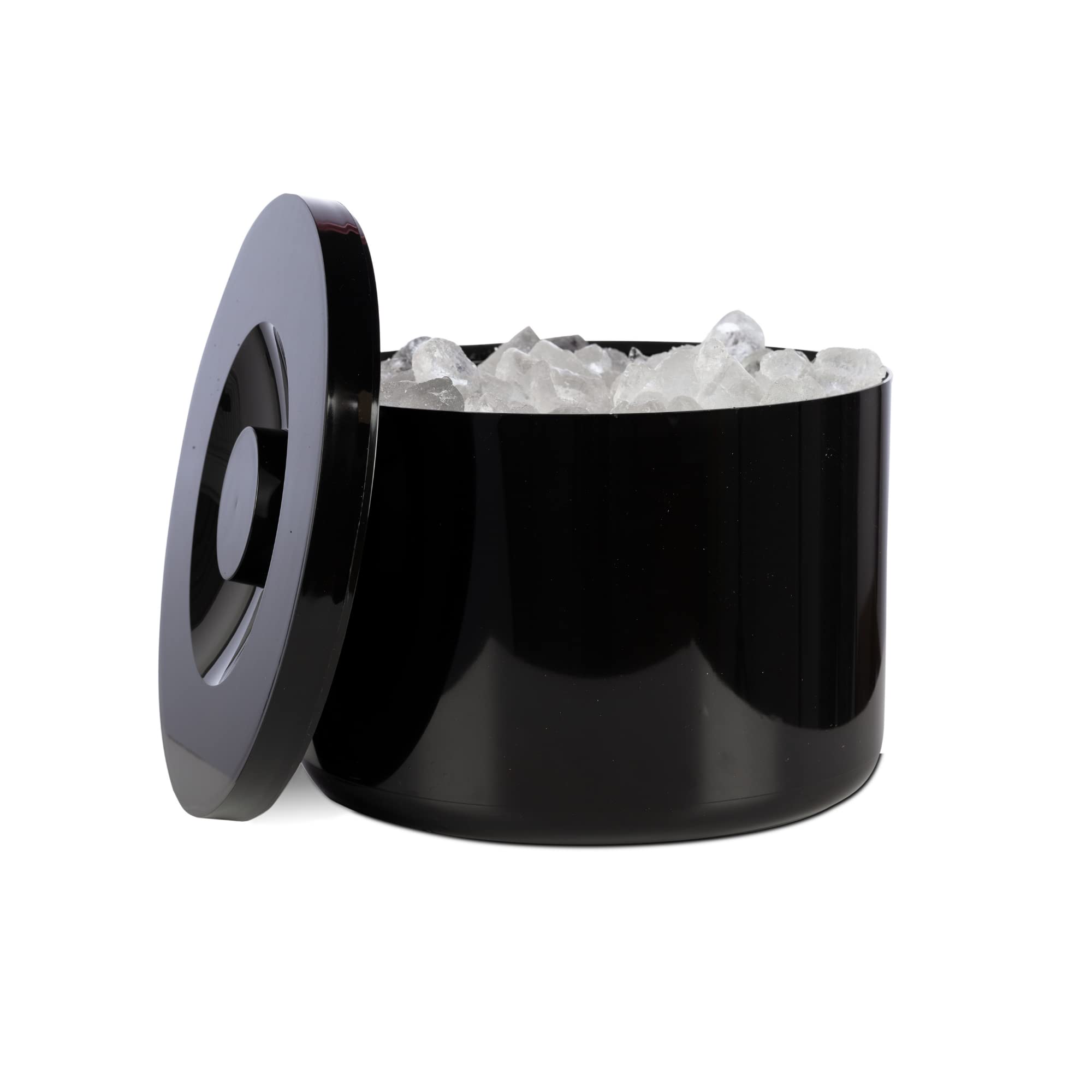 Plastic Insulated Ice Bucket Black 10ltr - Double Walled Ice Bucket, Plastic Ice Bucket, Bar