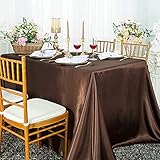 Wedding Linens Inc. 90' x 132' Rectangular Seamless Satin tablecloths Table Cover Linens for...
