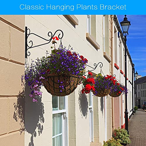 Zocipro 2 Stück Blumenampel Halterung Metall, Robuste Haken für Blumenampel Schwarz, Elegant Einfach Blumenampelhalter Wandhalter, Geeignet für Gartendekoration, Blumentöpfe, Lichterkette – Bild 4