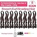 8 Packs French Curls Braiding Hair 12 Inch Brown Braiding Hair with curly ends Pre Stretched 50g/pack Synthetic Yaki Curly Crochet Hair for Black Women Hair Extensions (12 inch,8 packs,#4)