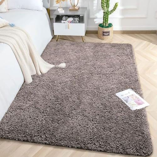 Image of Amazon Brand - Umi Vegas Carpets - Anti-Slip, Microfiber Super Soft, Washable - Carpet for Bedroom, Living-Room (4x6 Feet, Cocoa)