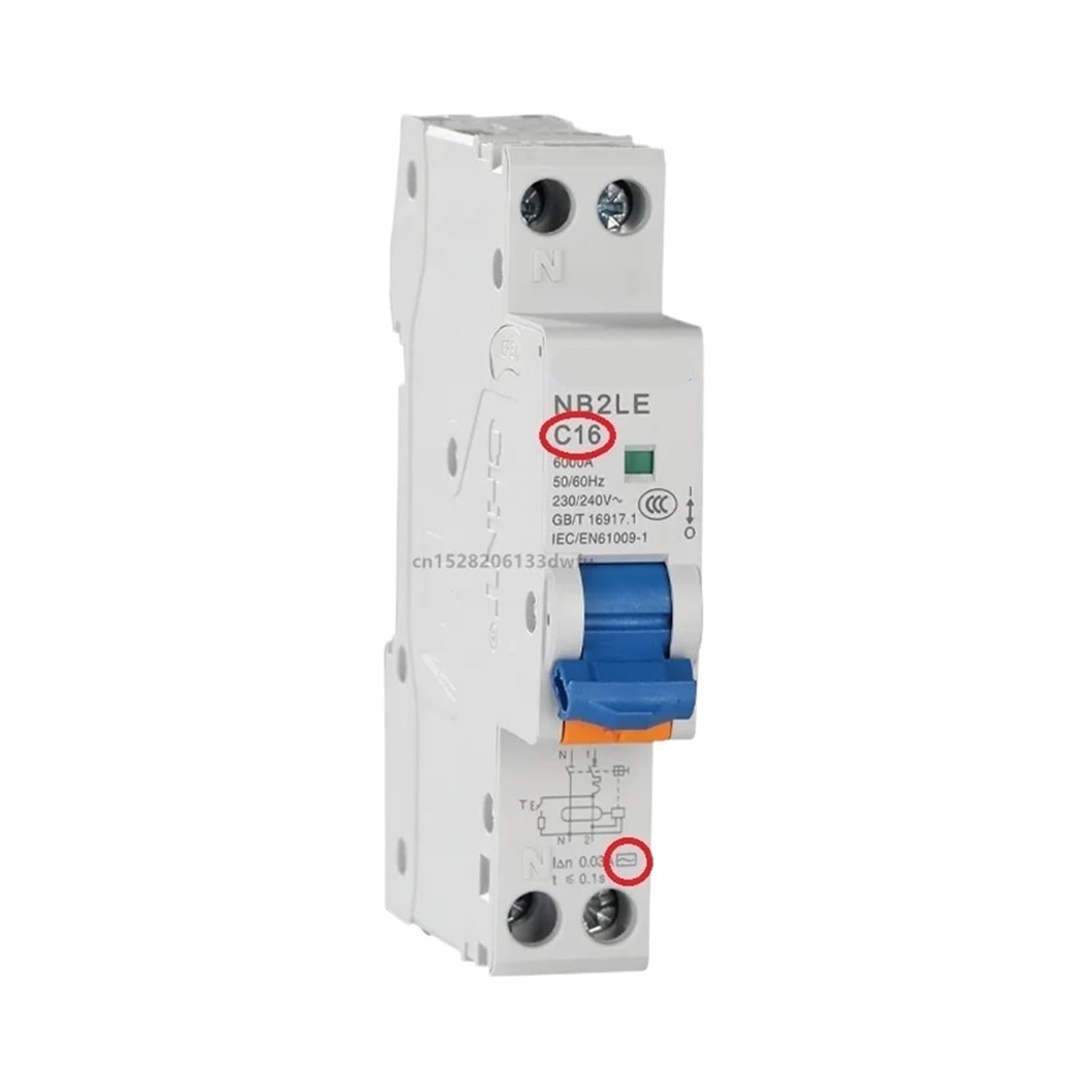 Disjoncteur 30mA différentiel pour la protection des circuits domestiques 16A