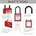 Red Lockout Tagout Safety Padlock Kit 5-Pack, Nylon OSHA-Compliant Loto Locks with 2 Keys Per Lock& Warning Labels for Industrial Maintenance, Electrical/Mechanical Equipment (Keyed Differently)