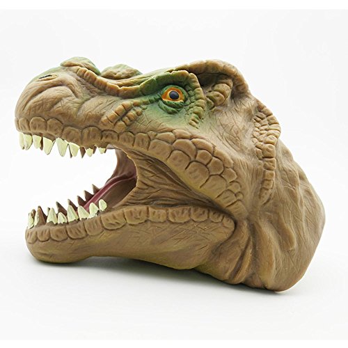 ScienceGeek Dinosaur Tyrannosaurus Rex Hand Puppet Gloves Soft Vinyl TPR Animal Head Figure Vividly  - //coolthings.us