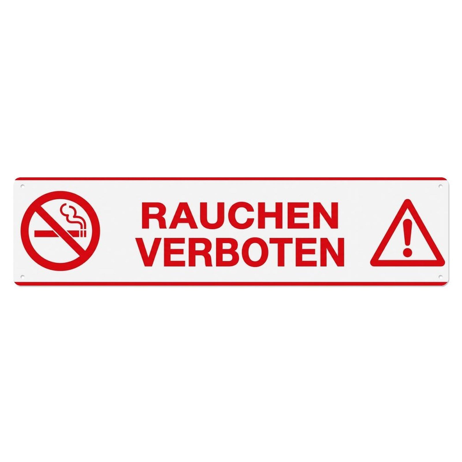 No Smoking Warning Facility Metal Tin Sign Plaque Wall Decor for Cafe, Club Bar, Office, Home Garden Metal Poster 4x16Inch
