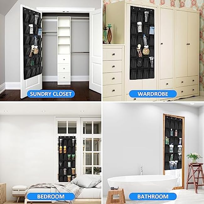 Water Bottle Organizer - 24 Holders Over The Door Storage Rack for Stanley Cup and Various Sizes - For Kitchen Cabinet, Pantry, Closet, Bedroom, Bathroom