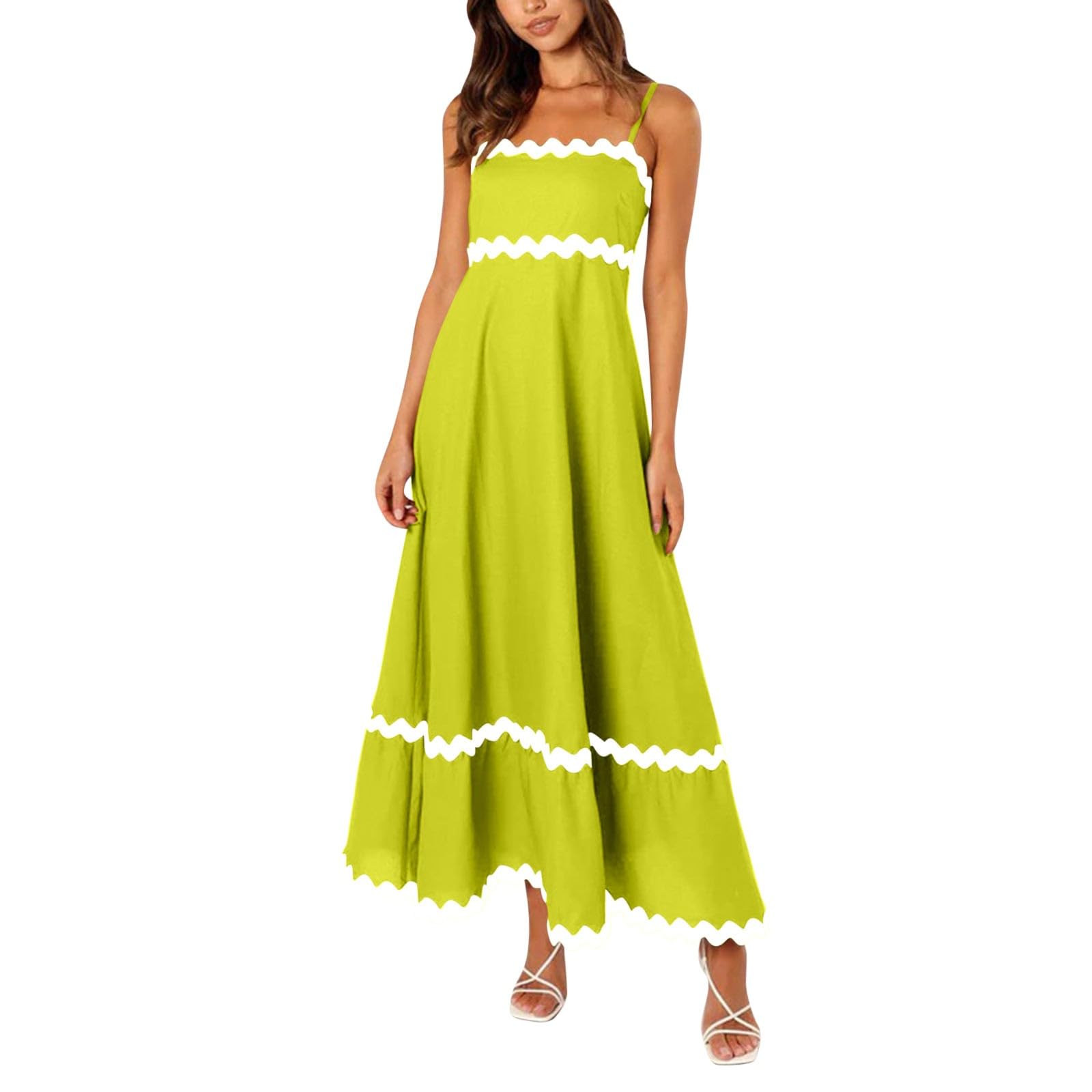Saingace Vestidos Mujer Verano Vestido Algodon Mujer Verano Vestidos Verano Mujer 2024 Vestidos Mujer Bonitos Vestido Casual Mujer Verano Vestido Largo Verano Mujer Bohemio