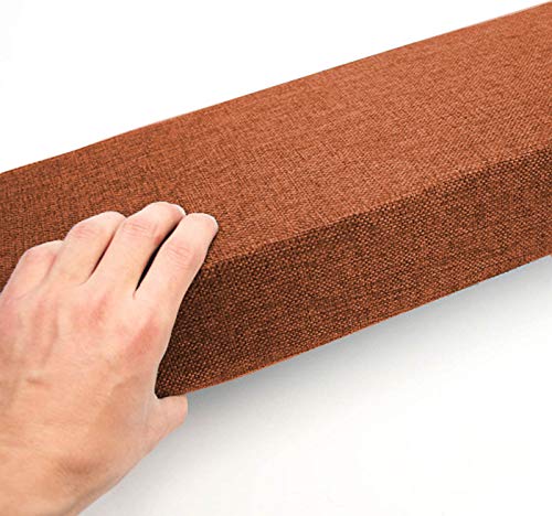 Cojín para banco de exterior, 3 plazas, 5 cm de grosor, marrón, 100 x 40 x 3 cm, cojines para interiores y exteriores, para bancos de jardín, cojines de asiento para el hogar, comedor y columpios,