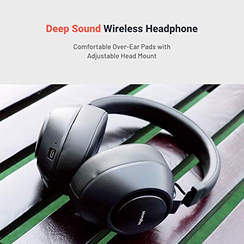 Image of Porodo Soundtec Deep Sound Wireless Over-Ear Headphone - Black