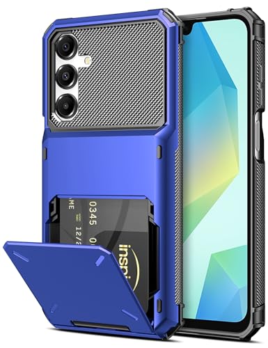 COOYA for Samsung Galaxy A16 Case Wallet, 5 Credit Card Holder, Blue