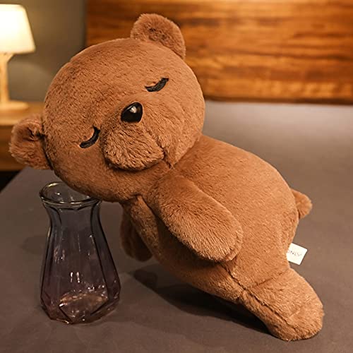 Amazon かわいい眠っているクマのぬいぐるみ人形のポーズ赤ちゃんクマ赤ちゃん眠っている枕クッション子供の誕生日プレゼント50cmブラウン 抱き枕 オンライン通販