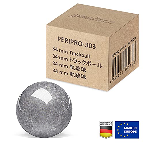 Image of Perixx PERIPRO-303 1.34 Inches Trackball - Replacement Ball for M570, PERIMICE-517 /520 /717 /720, and Other Compatible Trackball Mouse (Silver)