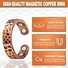EnerCoppeX 99% Pure Copper Men's and Women's Copper Rings, Inlaid with 4 3500 Gauss Effective Magnets, Open Design can Freely Adjust The Size, 2.3-2.6 inches Copper Ring (L) #4