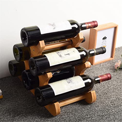 Soporte de vino de madera para escritorio miniatura 2